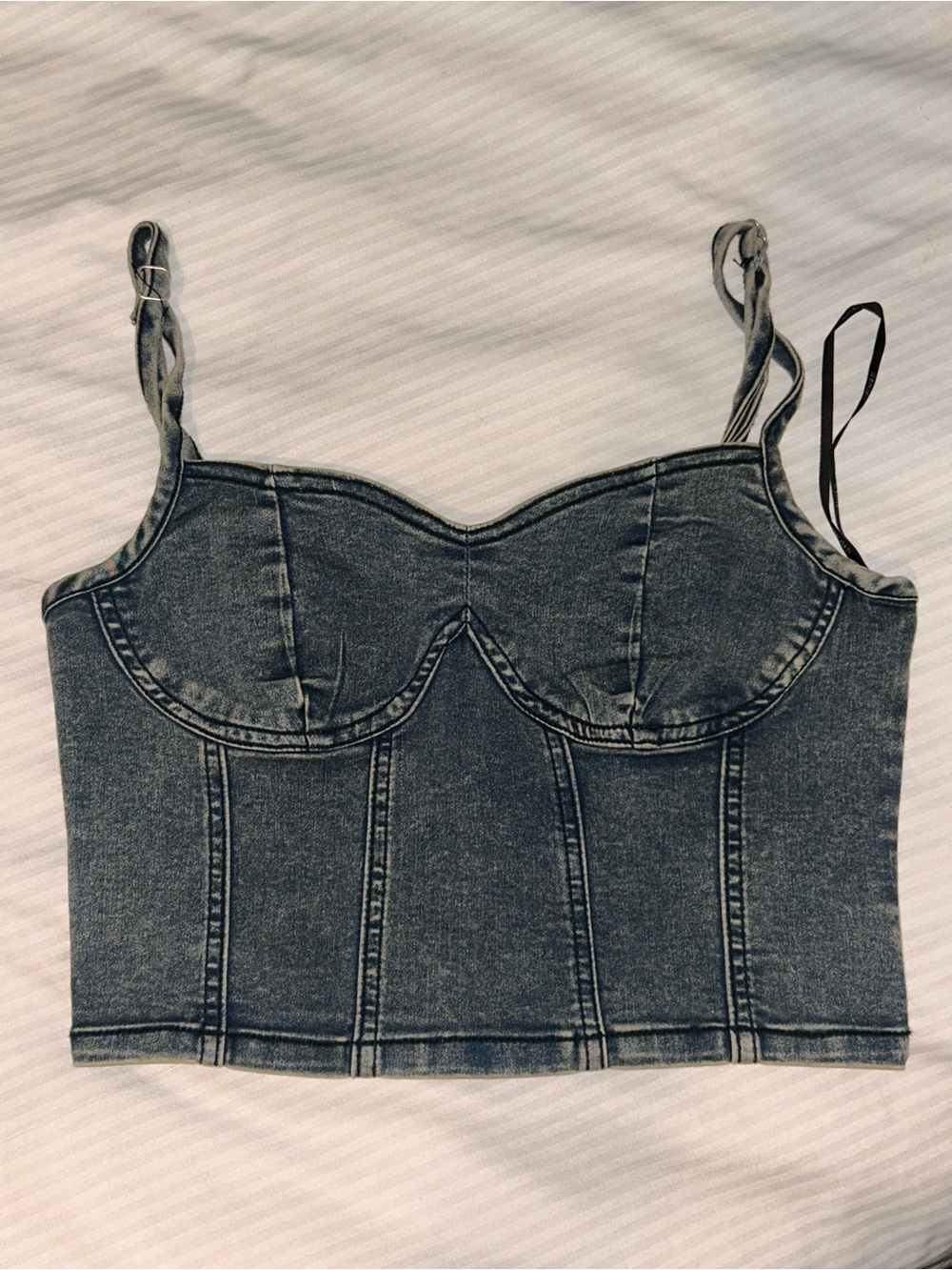Women’s Denim Bustier Crop Top